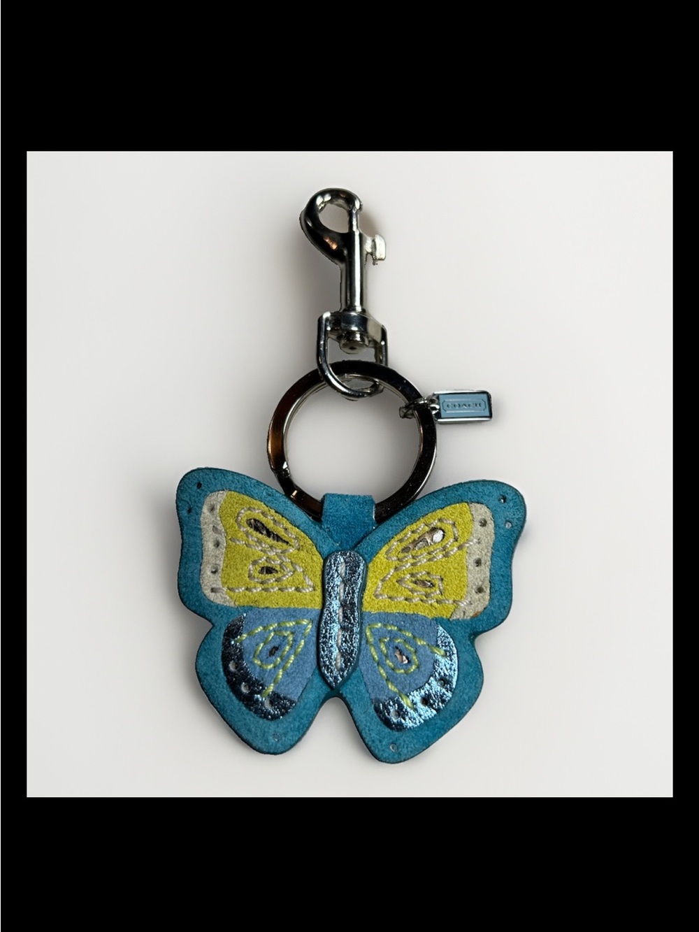 Coach Limited Edition Butterfly Appliqué Bag Charm, Suede 2005-Style: #7730 RARE